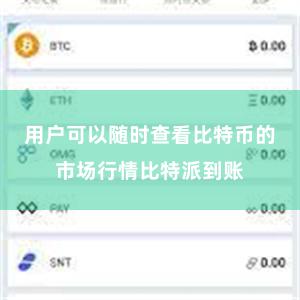 用户可以随时查看比特币的市场行情比特派到账